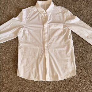 Lulu's Crisp White Button Down Shirt